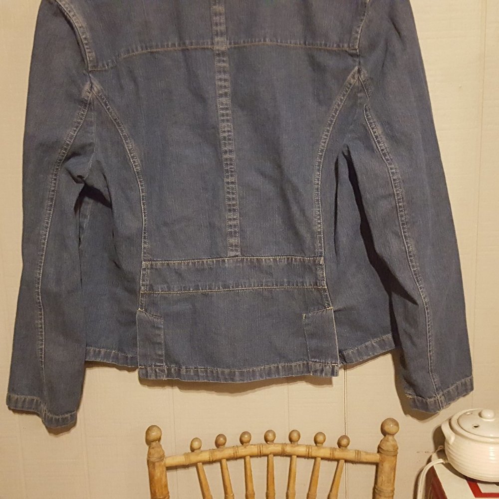 Women's Sonoma Cotton Denim Jean Jacket Blazer XL - Picture 6 of 13